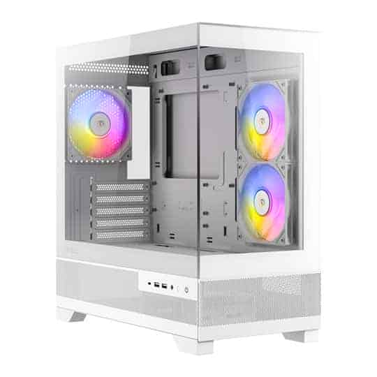 Antec CX500M RGB MicroATX Tempered Glass White PC Gaming Case